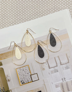 Gold Double Teardrop Earring