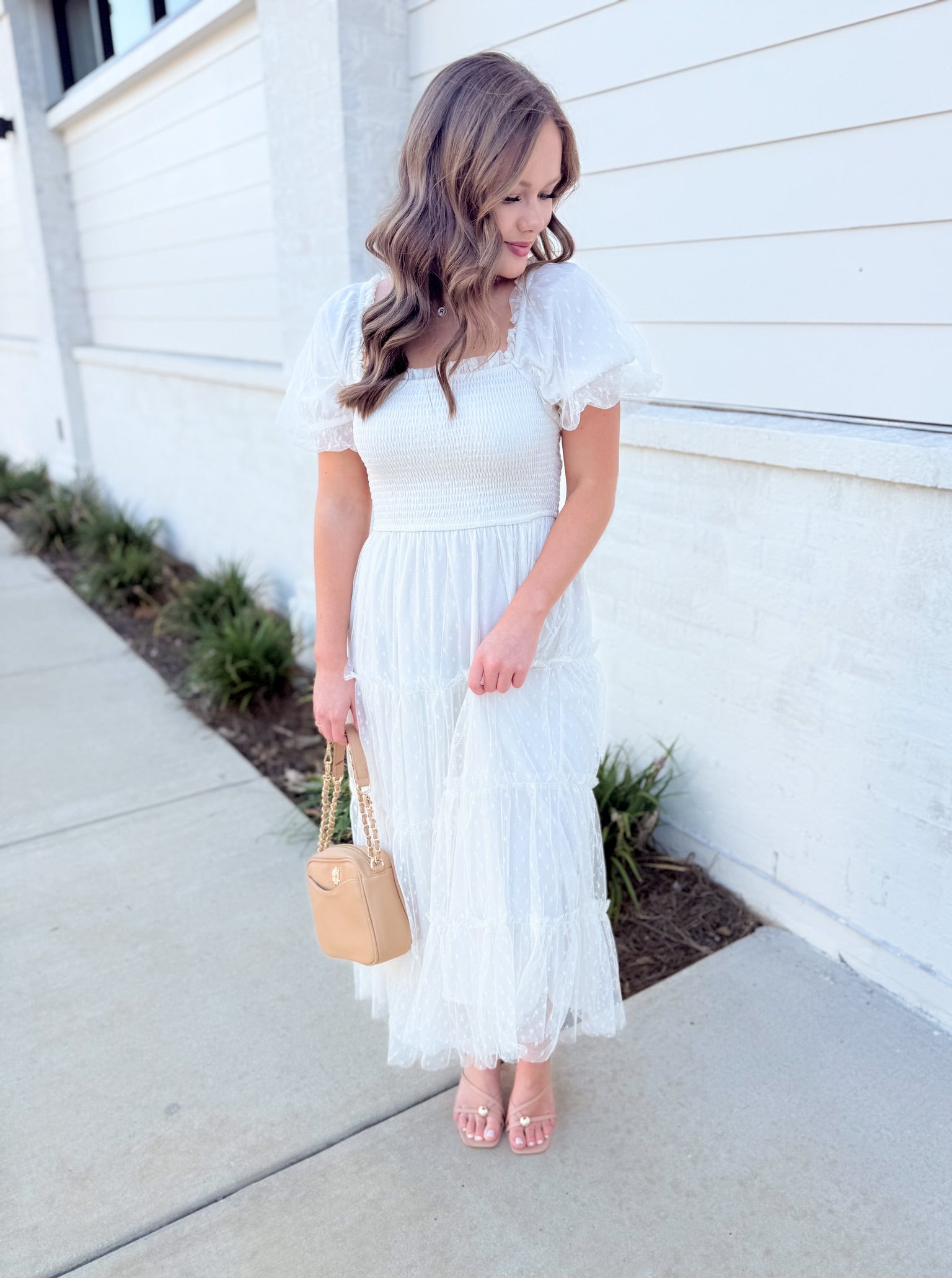 Sunflower Fields Cream Flowy Dress