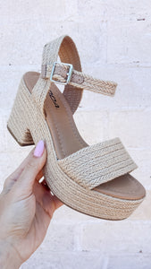 TONI TAN JUTE BRAIDED WEDGE