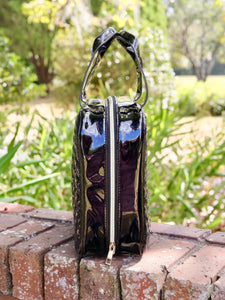 Punta Cana Black Patent Large Travel Case