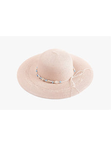 Agatha Seashell Band Blush Hat