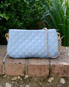 Livi Light Blue Patent Crossbody