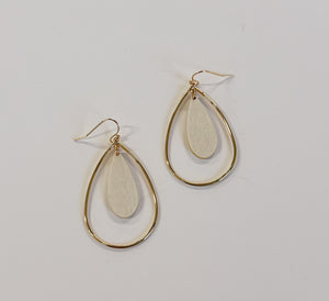 Gold Double Teardrop Earring