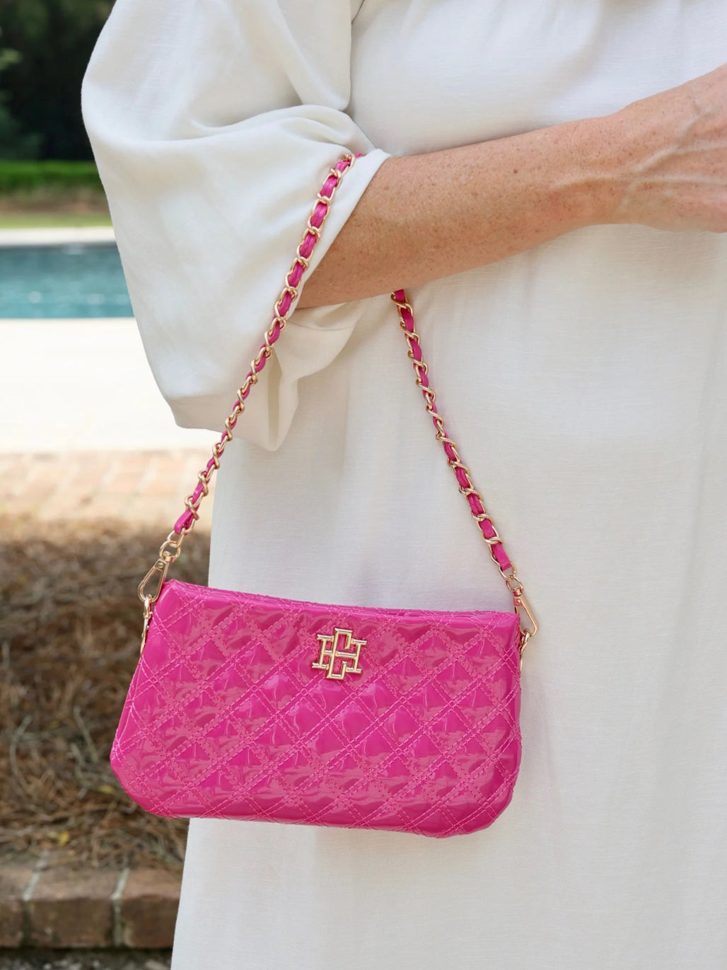 Livi Hot Pink Patent Crossbody