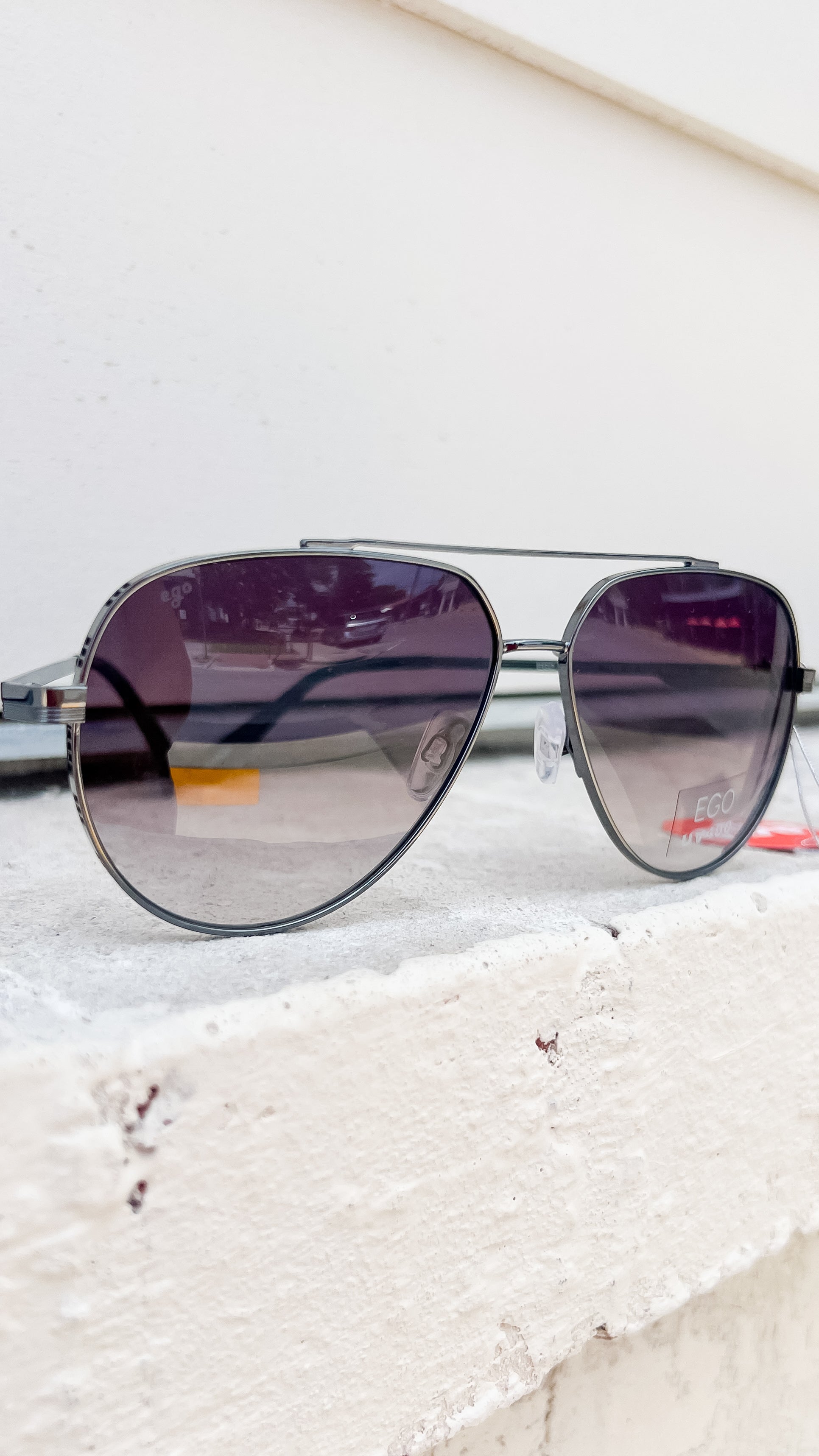 Sonya Yara Gunmetal Aviator Sunglasses