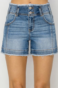 Helena High Rise Medium Wash Shorts