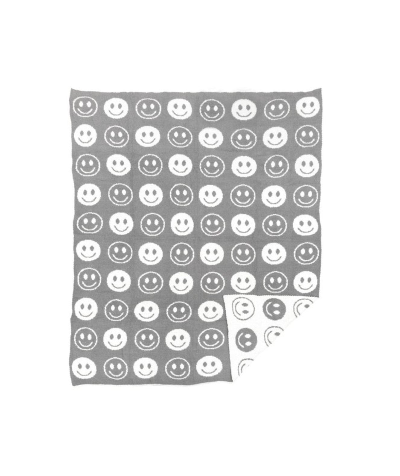 Super Soft Smiley Print Luxe Blanket