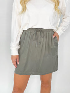 Spring Fling Olive Green Skirt
