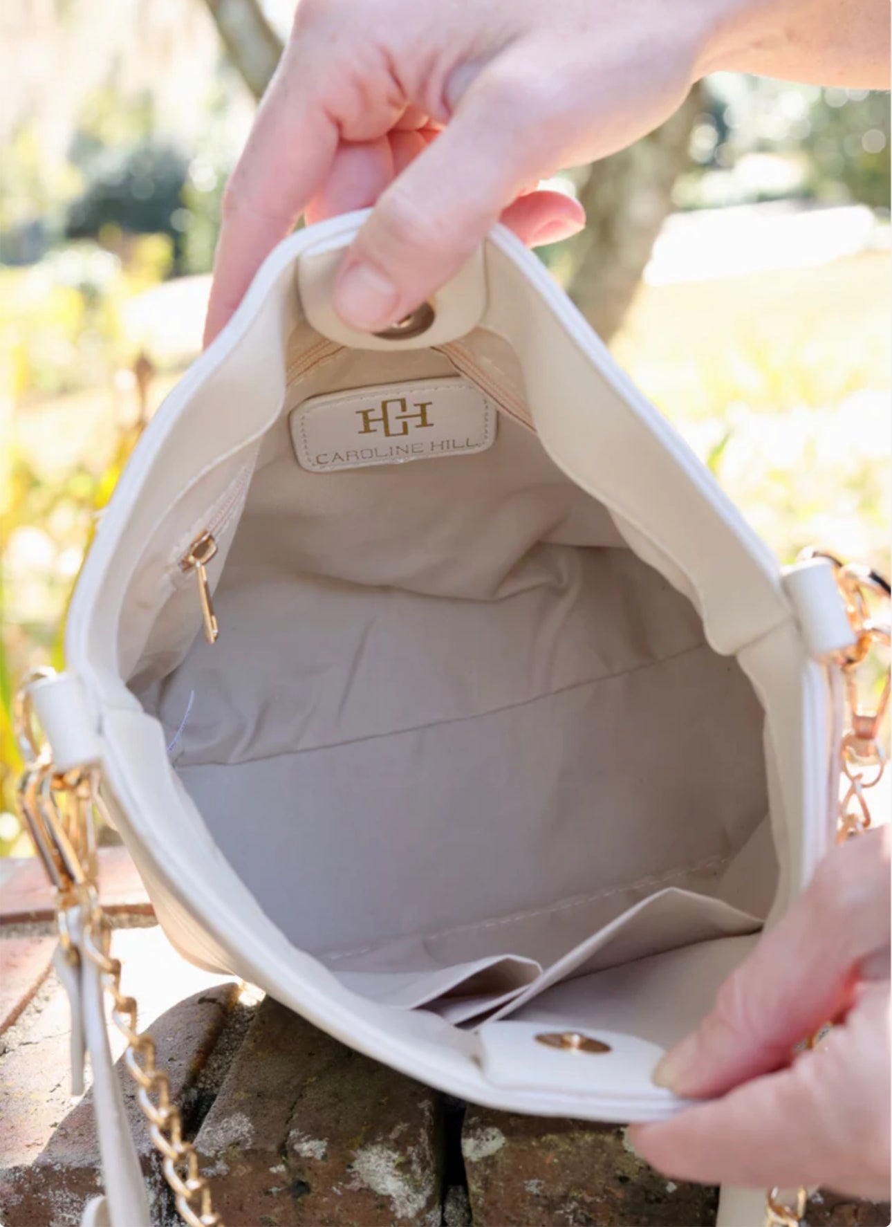 Brielle Cream Bucket Purse