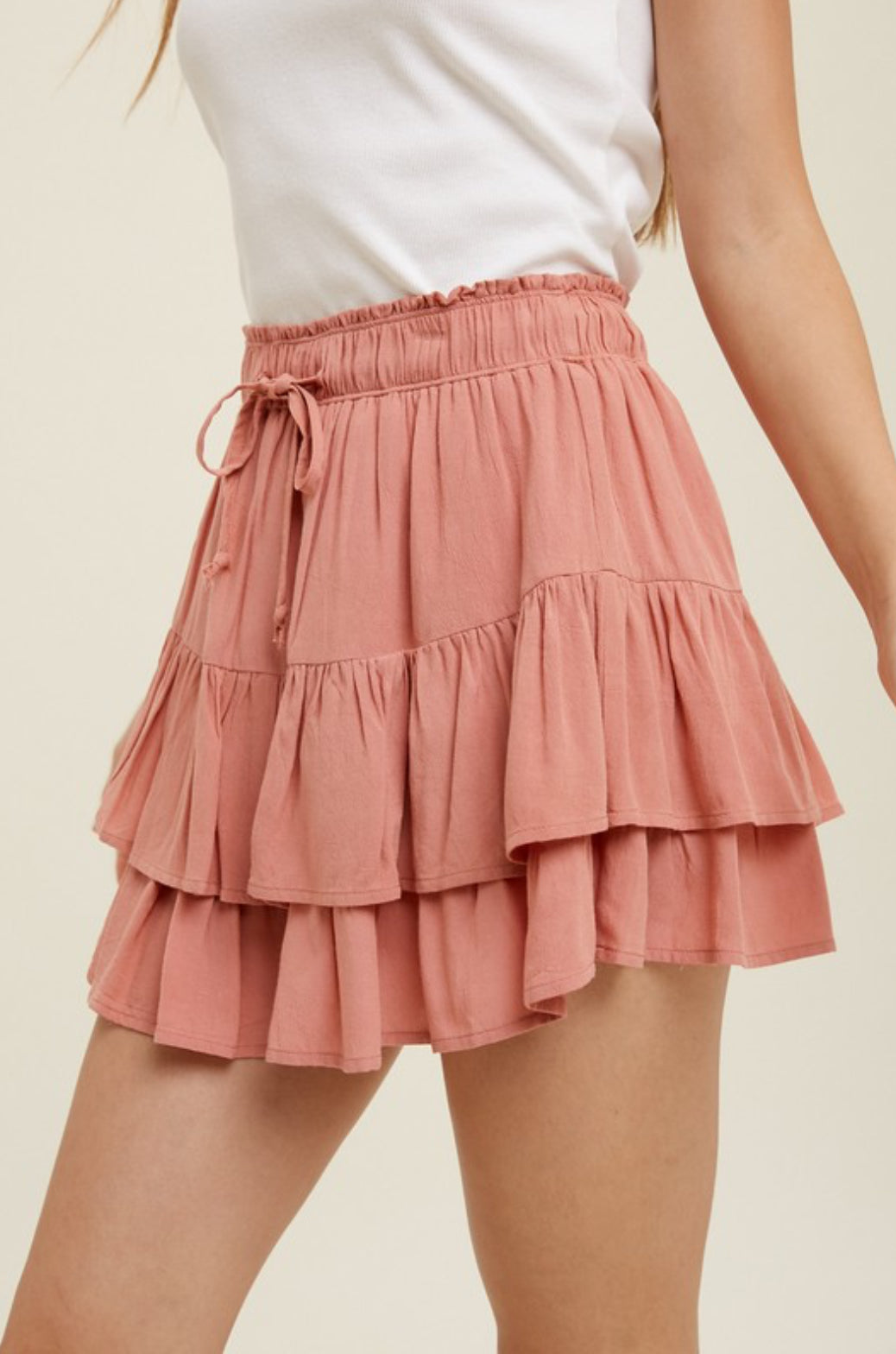 Flowy and Fun Ginger Layered Skirt