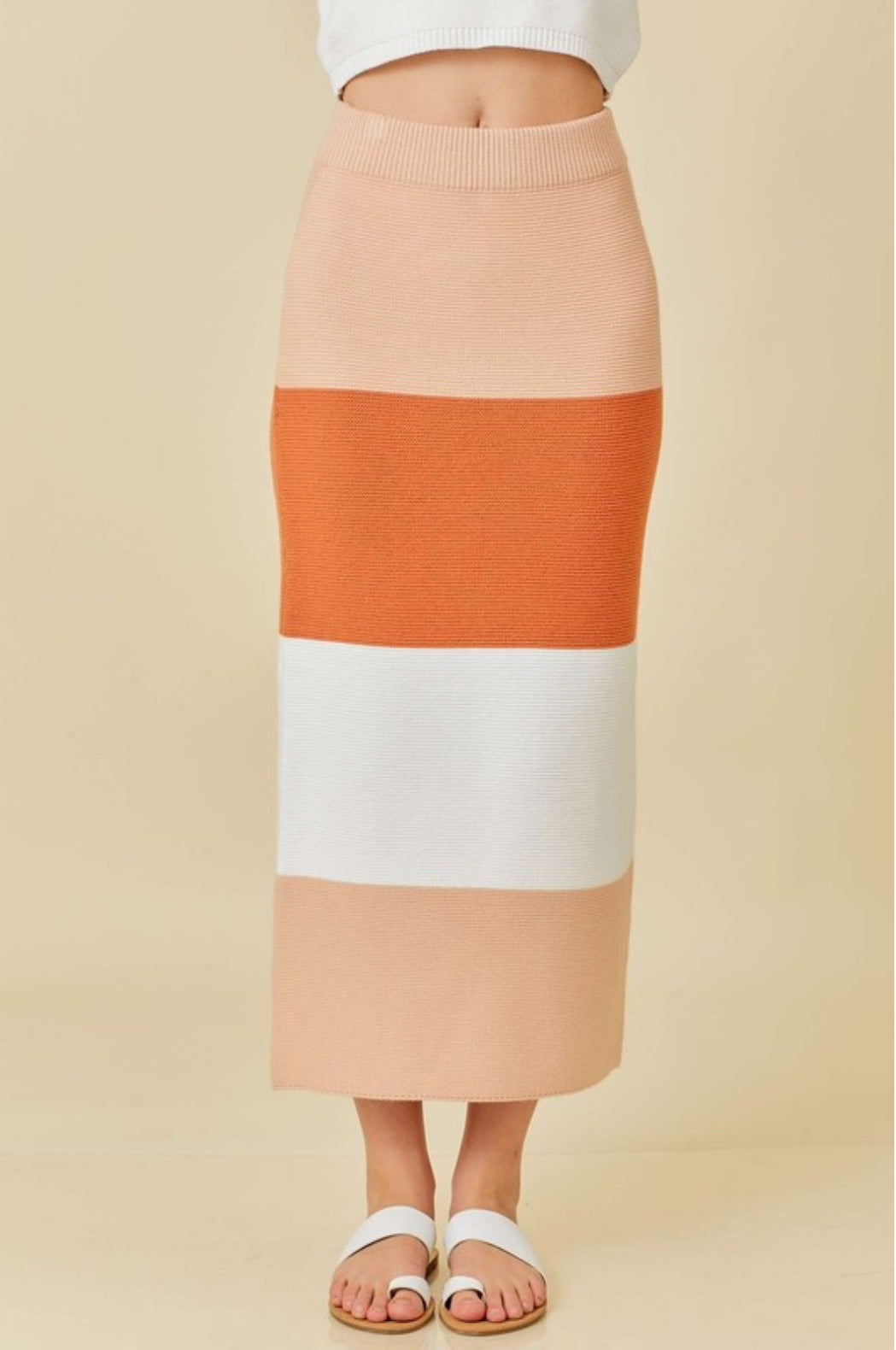 Color Block Sweater Skirt
