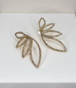 Gold Diamond Fanned Earring