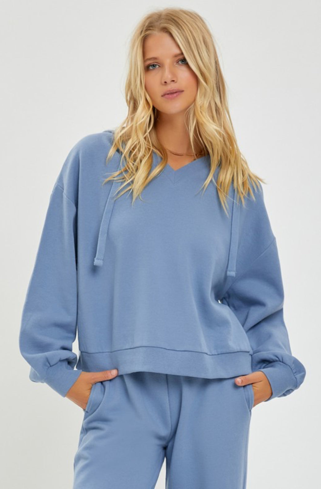 Out Of The Office Oversized Blue Hoodie