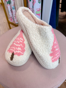 Pink Tree Slippers