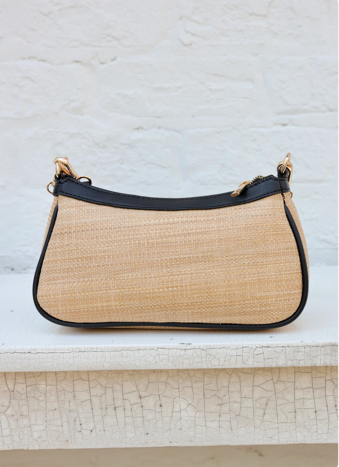 Gianna Natural Black Crossbody