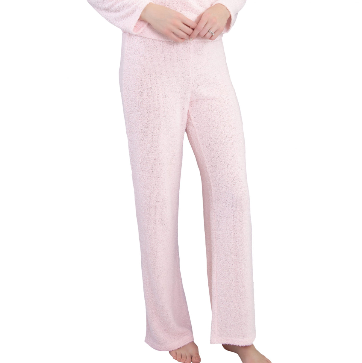 Sleepy Time Pale Pink Cozy Knit Pants