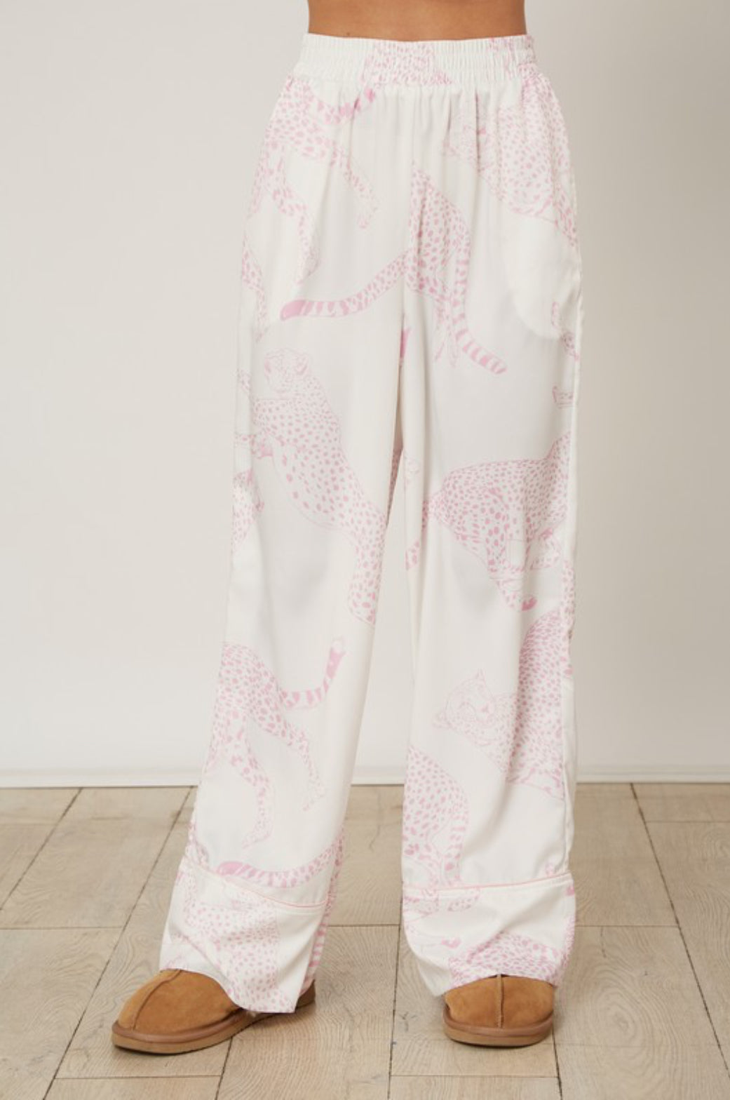 Up All Night White/Pink Tiger Sleep Pants