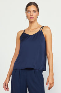 Up To No Good Midnight Navy Double Strap Cami