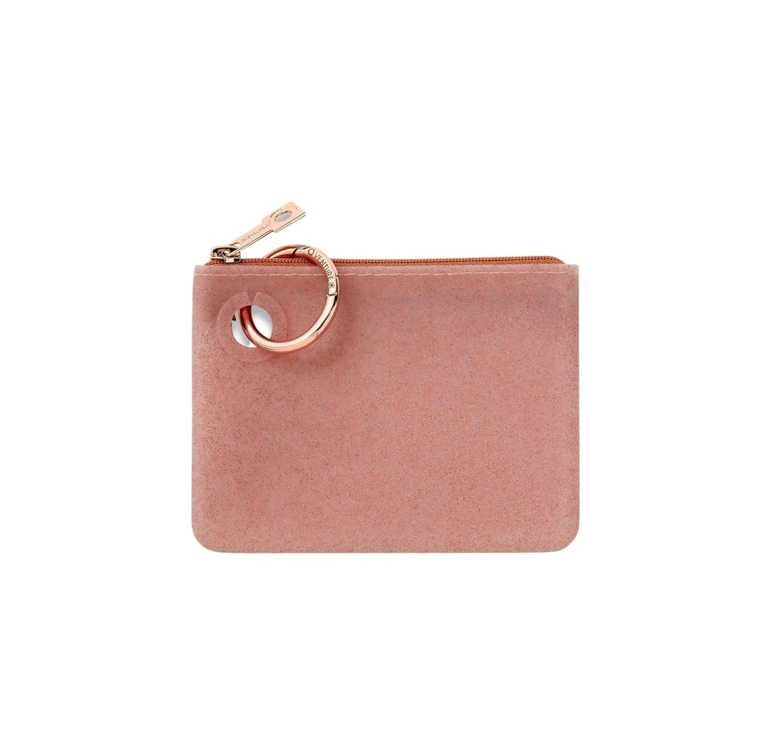 Rose Gold Confetti Mini Silicone Pouch