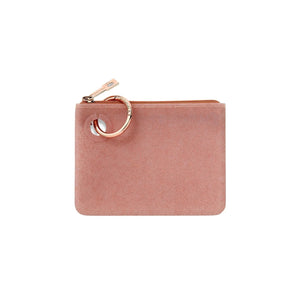 Rose Gold Confetti Mini Silicone Pouch