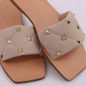 Barcelona Nude Sandal With Studs