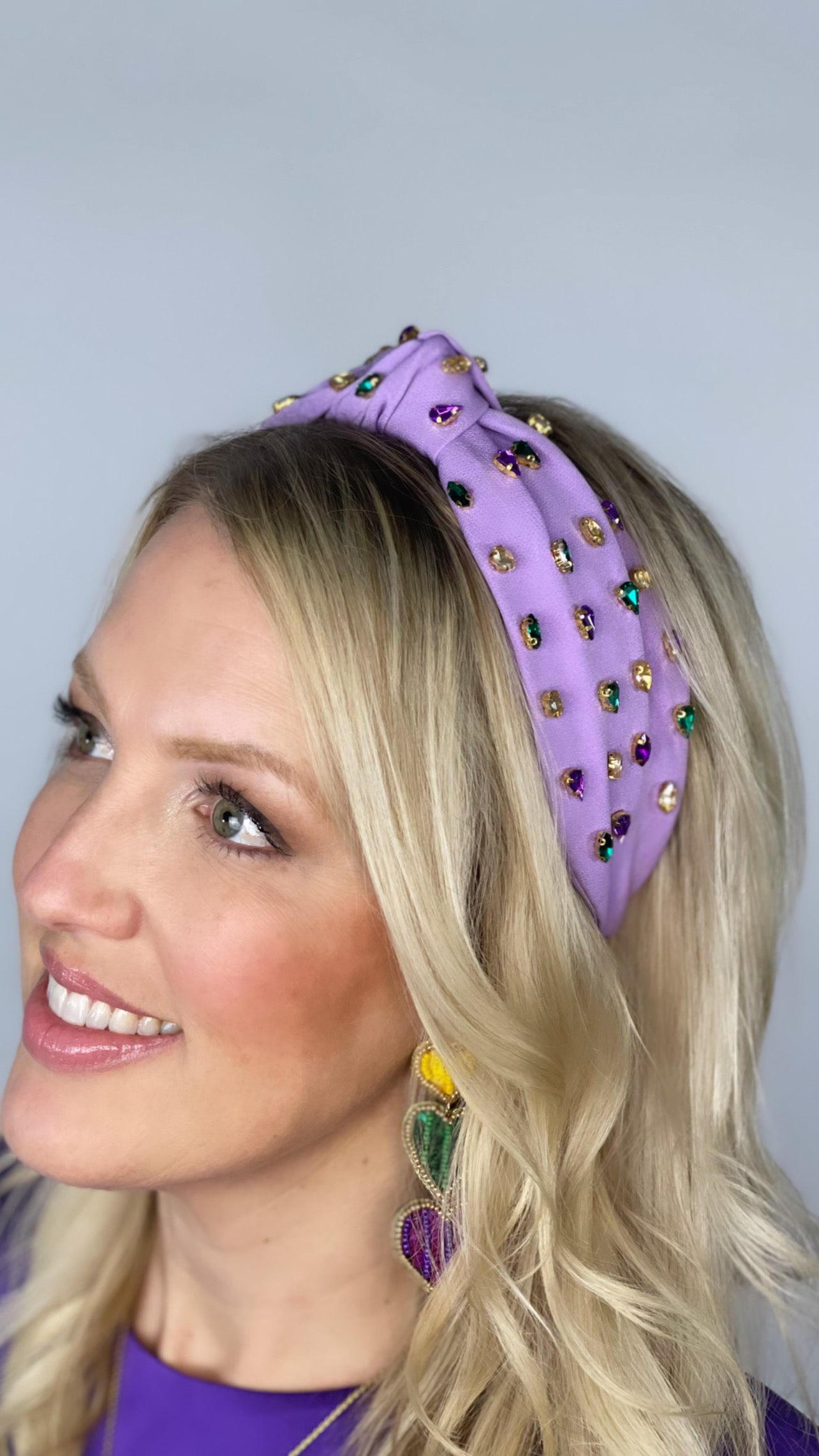 Lavender Headband with Jewels