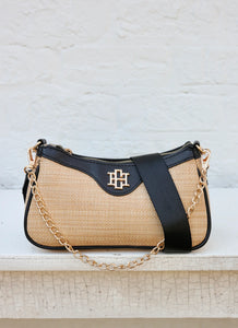 Gianna Natural Black Crossbody