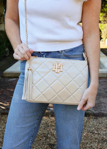 Madelyn Pearl Quilted Clutch/Crossbody