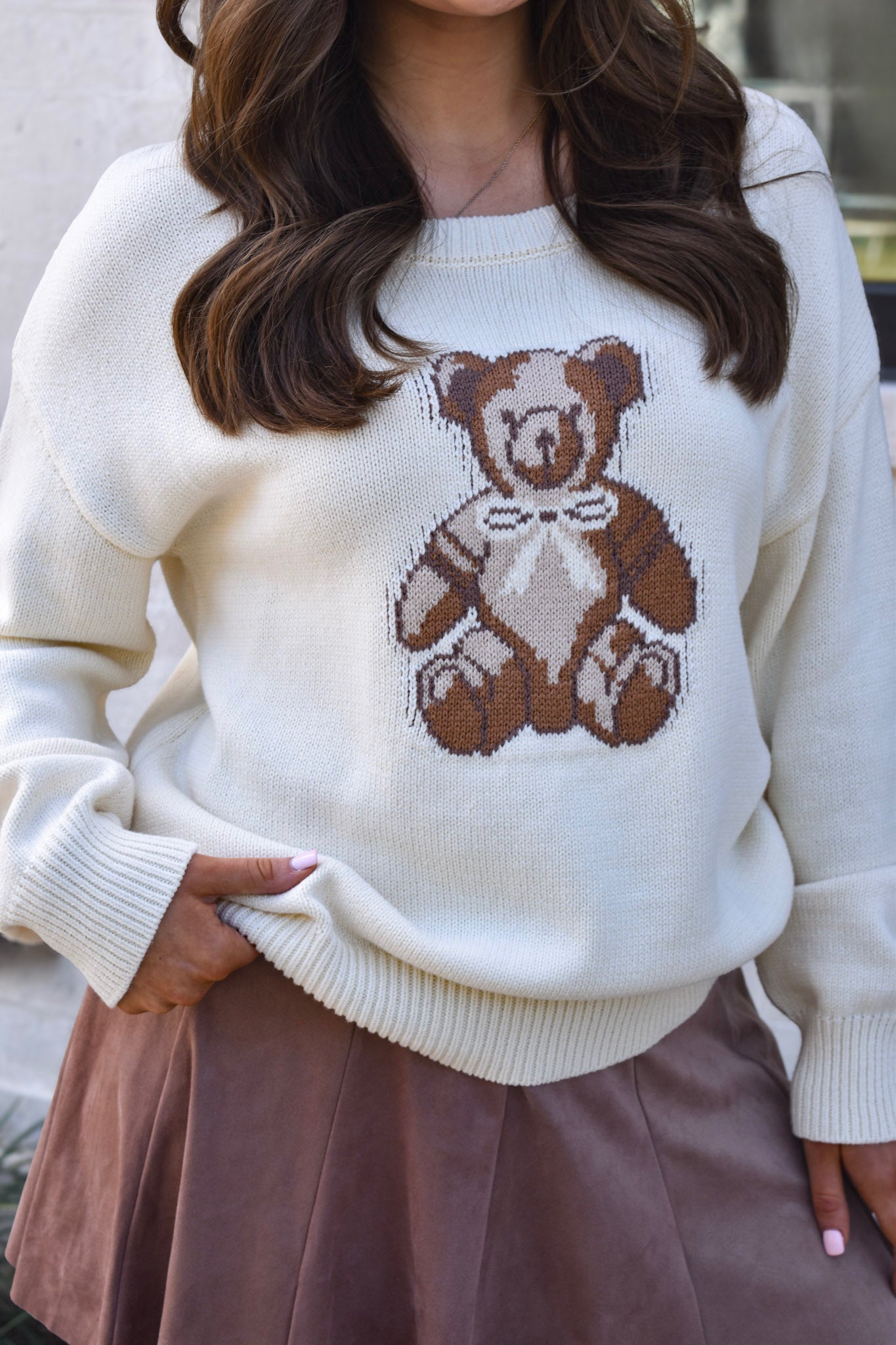Teddy Bear Cream Sweater