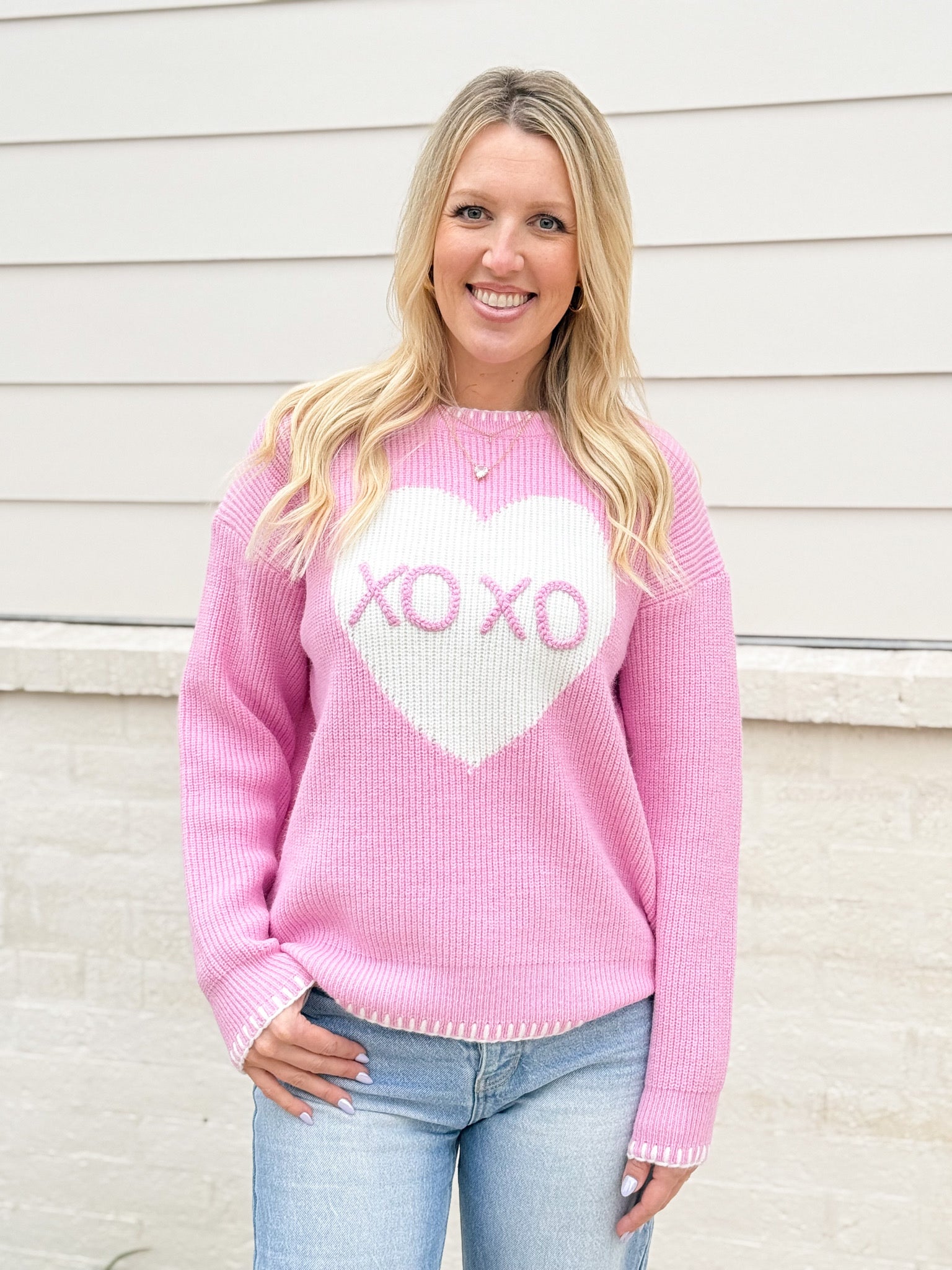 Lover's Lane XOXO Heart Sweater