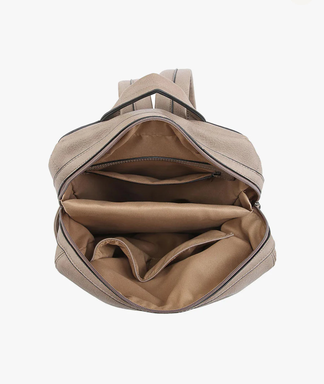 James Dark Rose Backpack with Front Zip Pocket