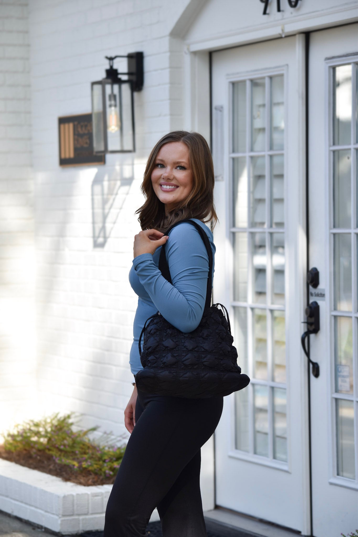 It's Your Time Dusty Blue Round Neck Long Sleeve Top