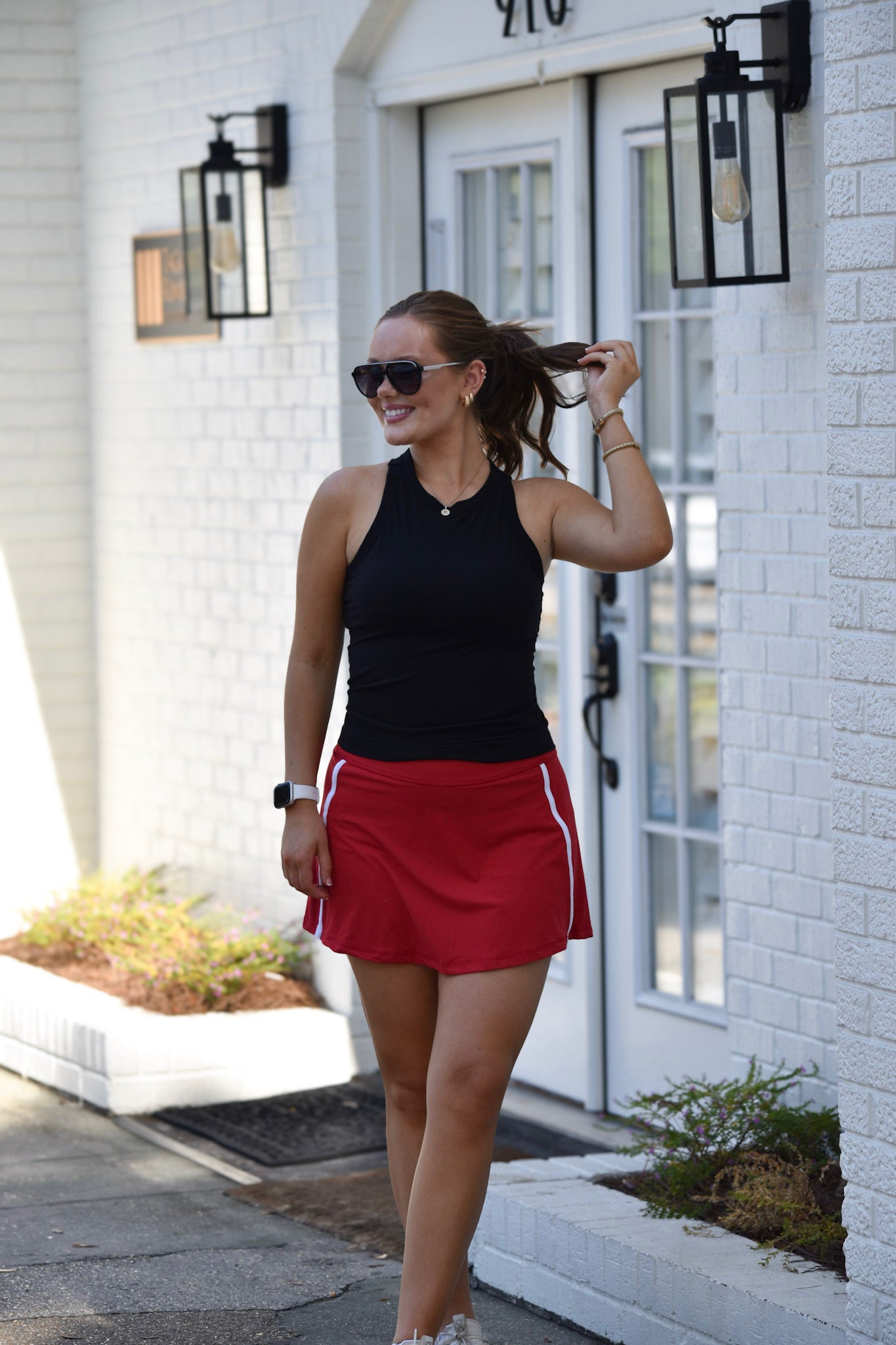 Sylvia Black Racer Back Top