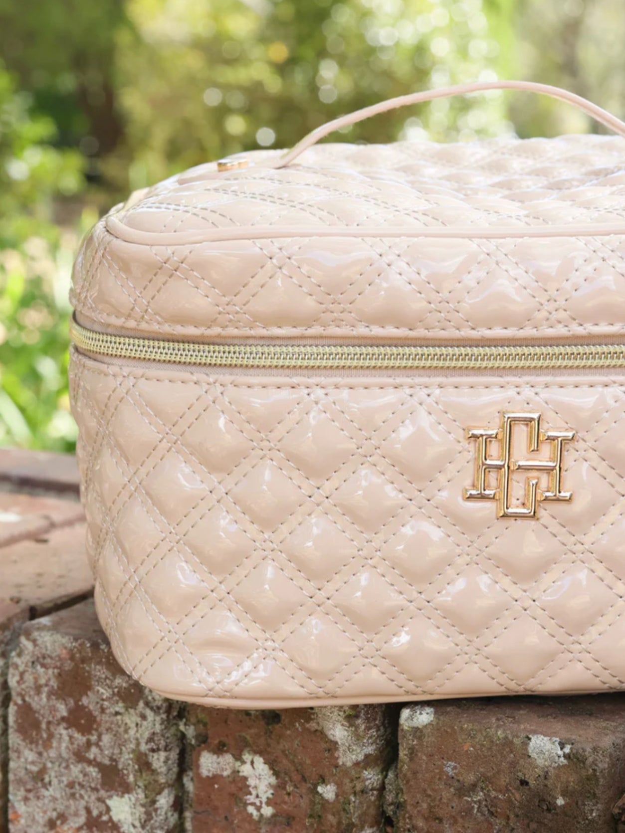 Hampton Train Nude Patent Travel Case