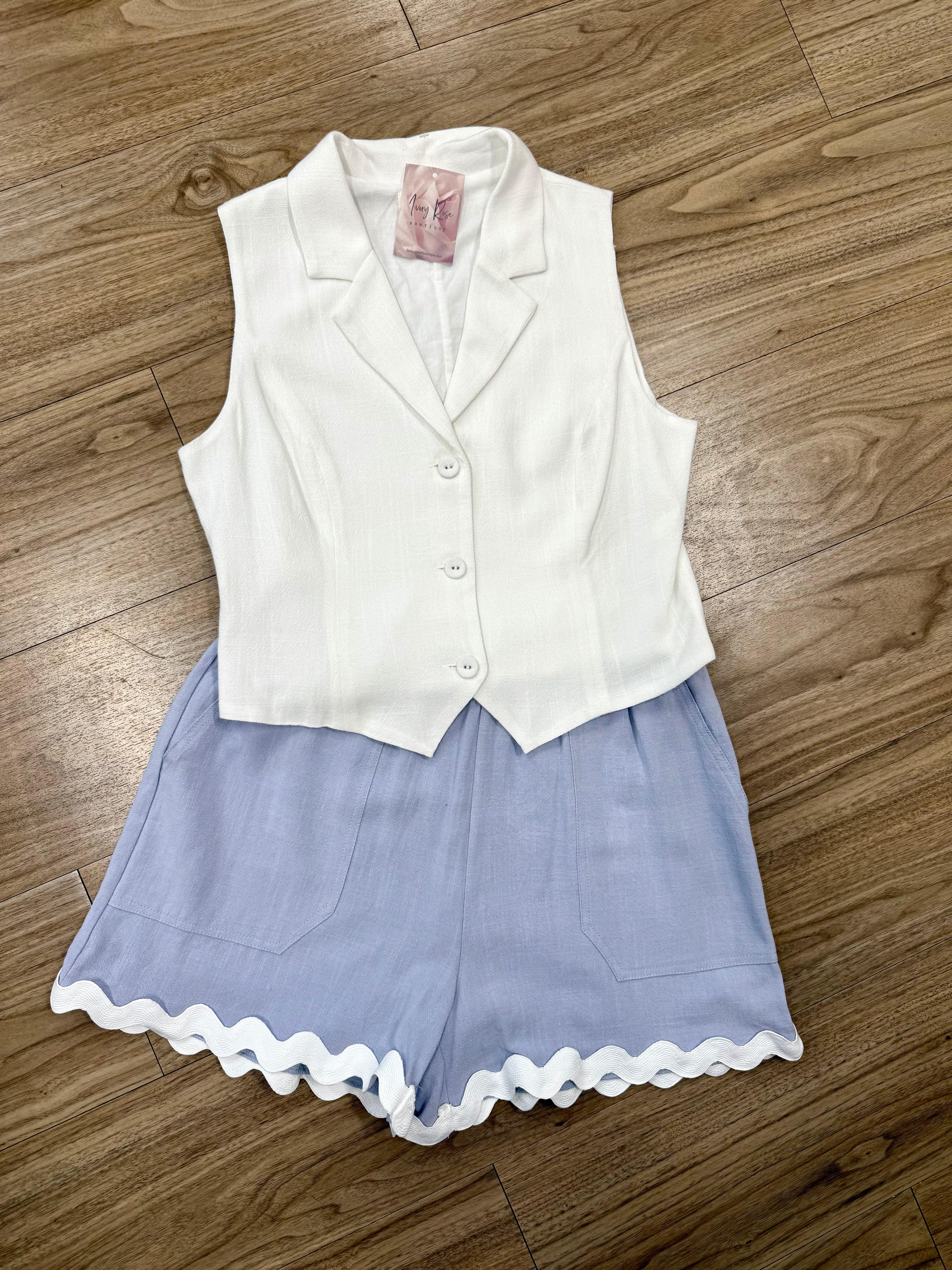 Being Adventurous Periwinkle Shorts