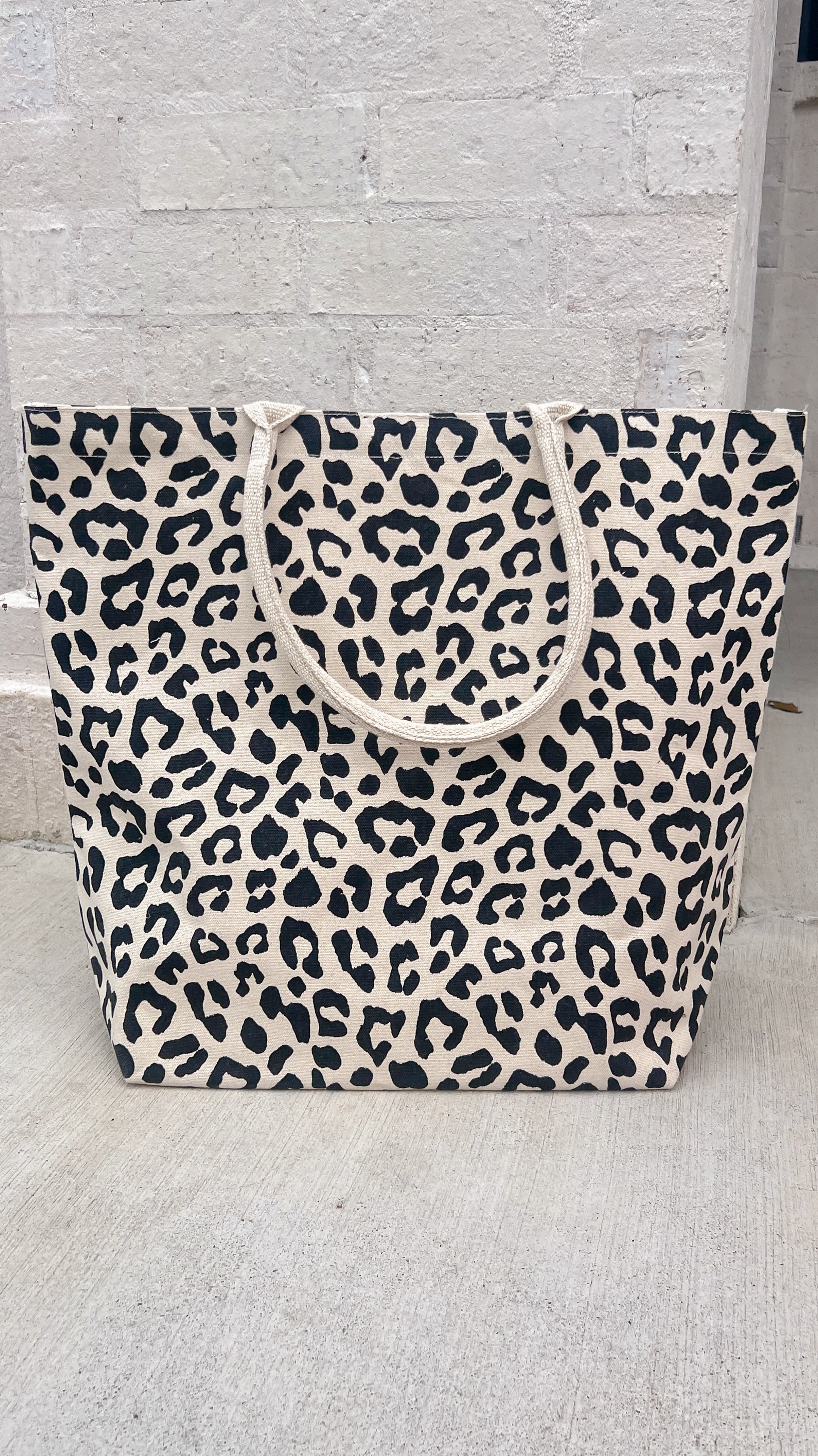 Leopard Coast Tote Natural/Black