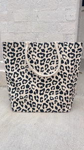Leopard Coast Tote Natural/Black