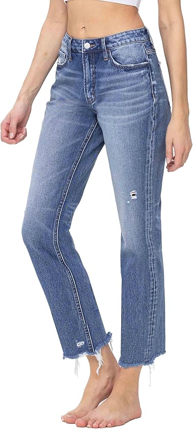 Teegan High Rise Straight Jean