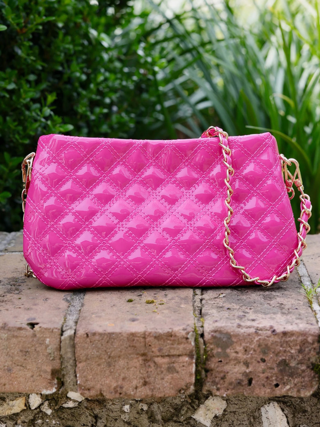 Livi Hot Pink Patent Crossbody