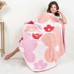 Groovy Flower Print Blanket