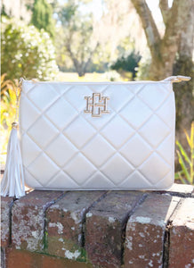 Madelyn Pearl Quilted Clutch/Crossbody