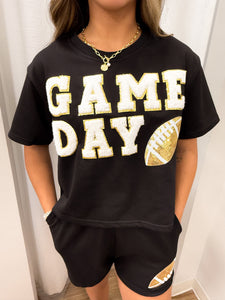 Game Day Football Patch Black Top