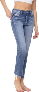 Teegan High Rise Straight Jean