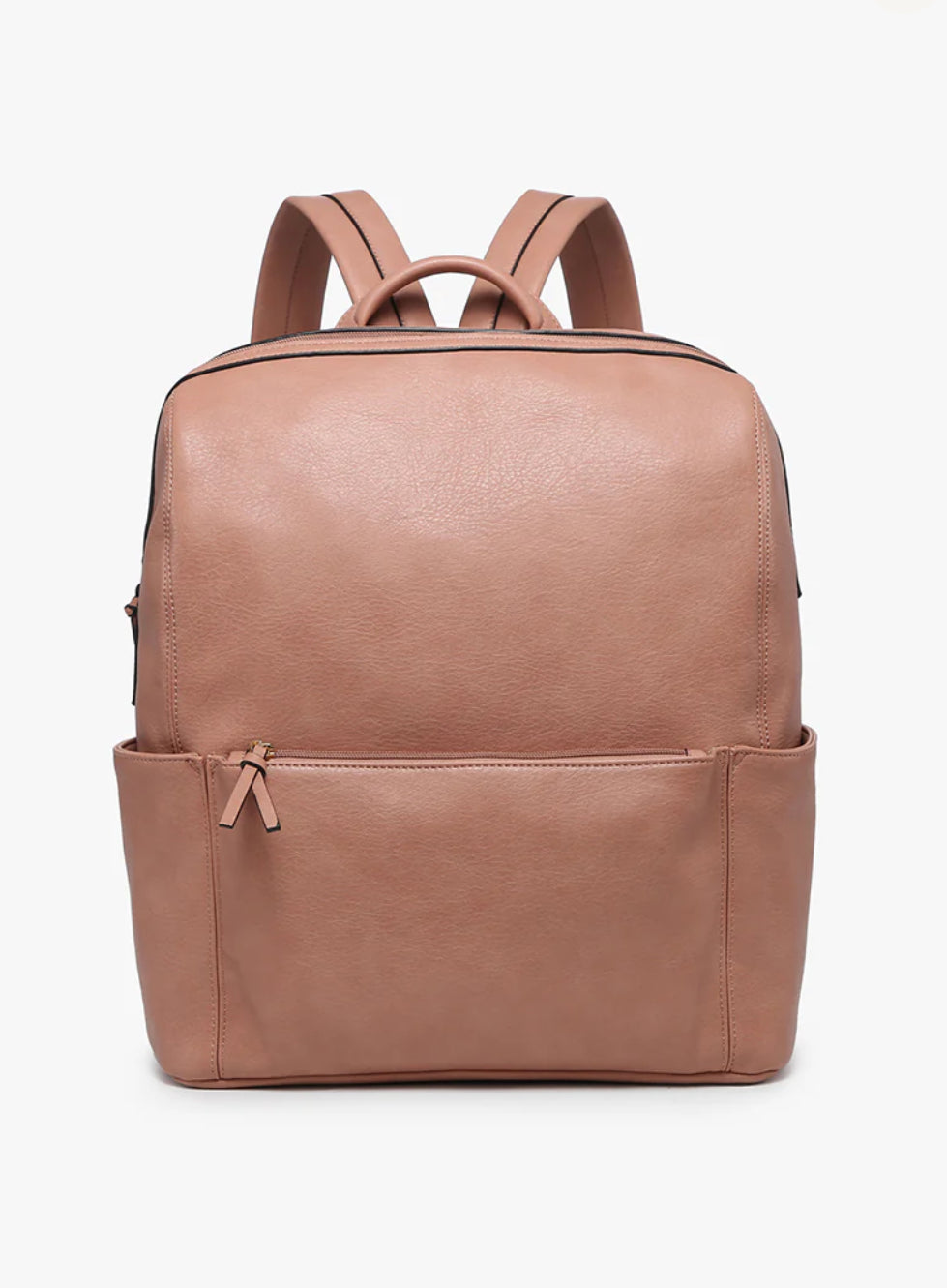 James Dark Rose Backpack with Front Zip Pocket