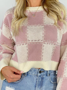 Learning New Things Dusty Pink Sweater