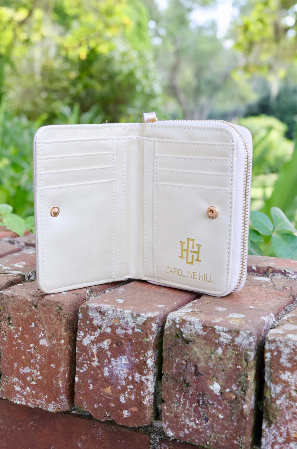 Nadine Shimmer Champagne Zippered Wallet