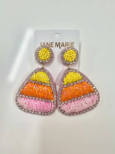 Candy Corn Beaded Earrings