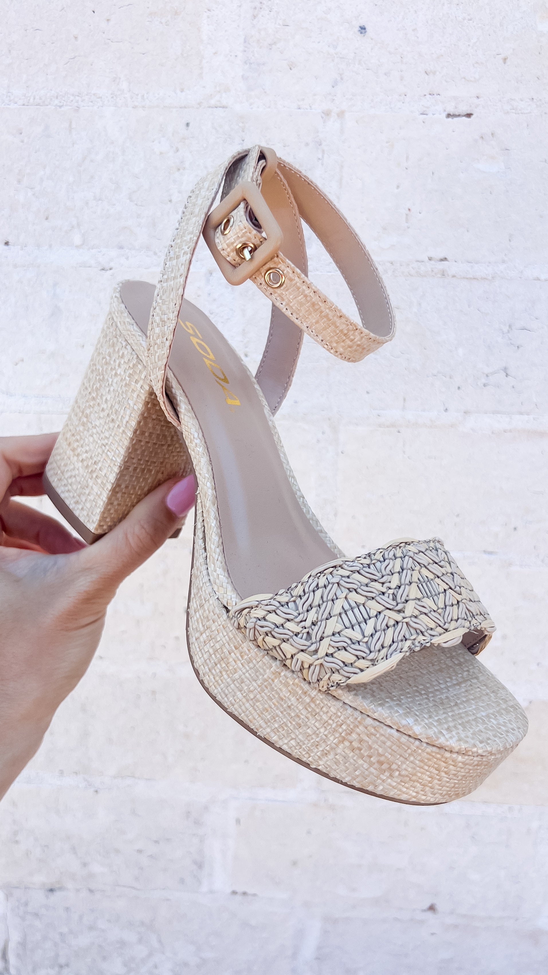 Kelsie Platform Ankle Strap Heels