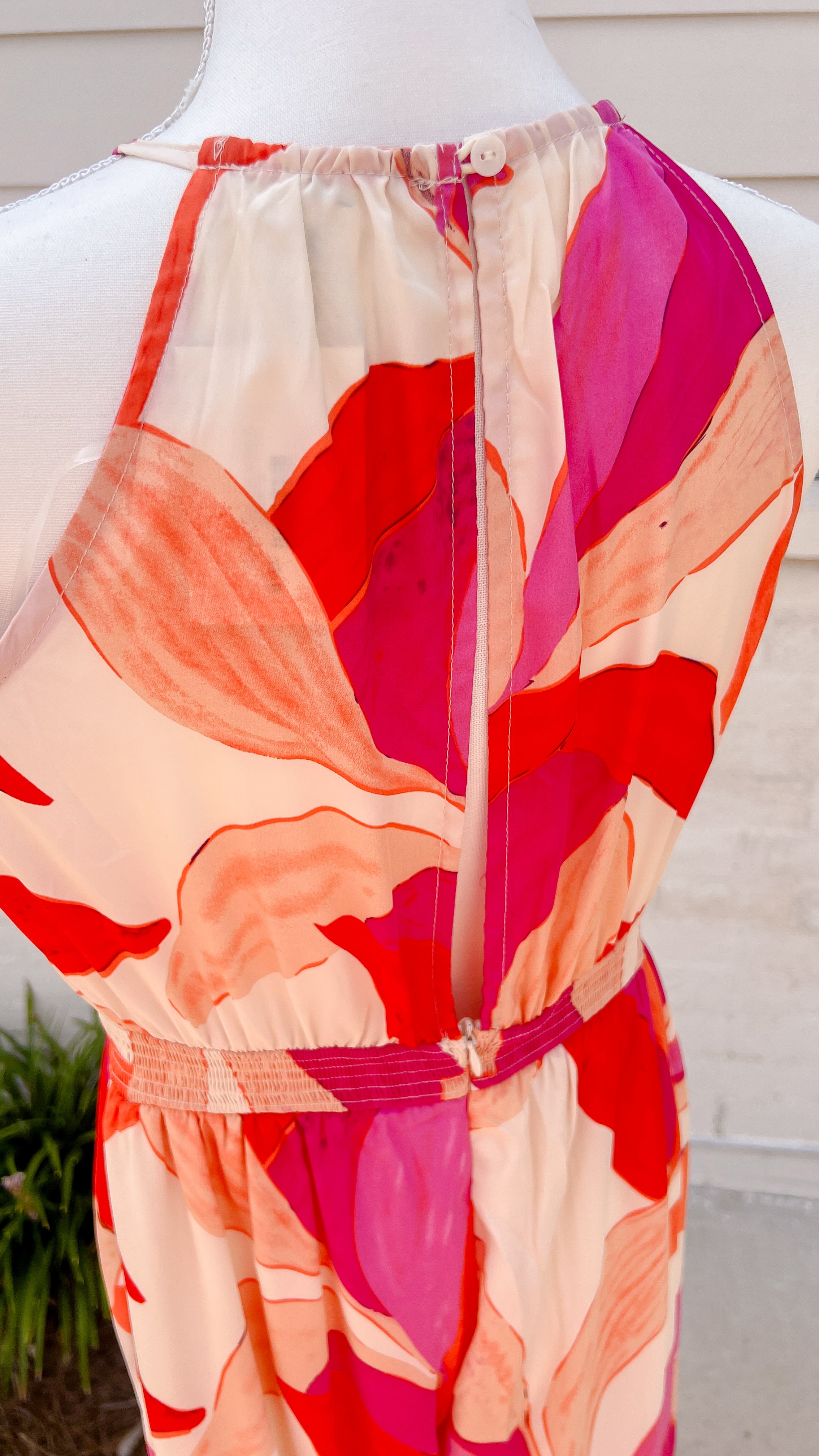 Tropical Vibes Pink Jumpsuit