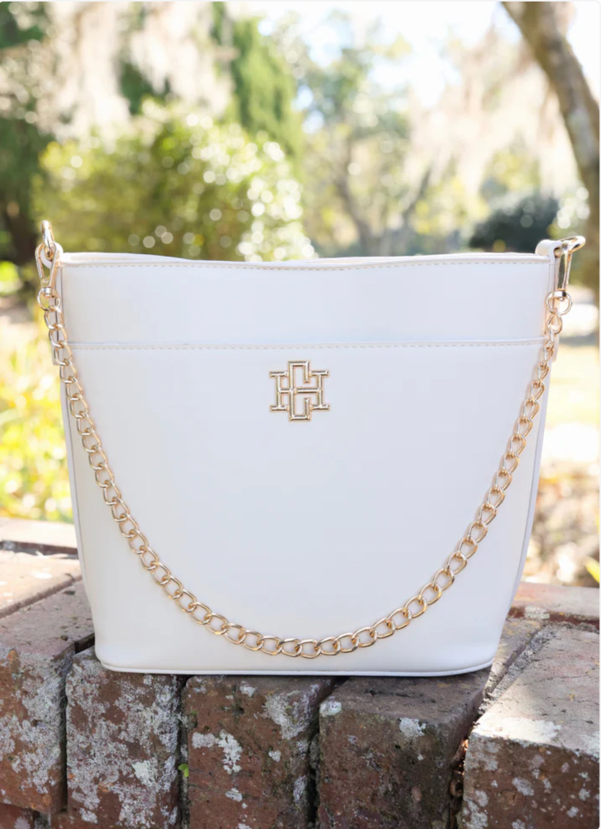 Brielle Cream Bucket Purse